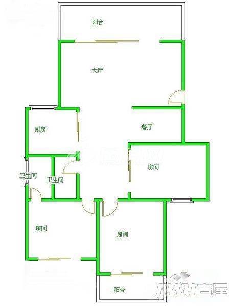 碧水芳洲 水云天4室2厅2卫户型图