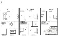 湖前兰庭5室3厅4卫203㎡户型图