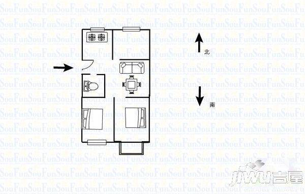 龙峰新村3室2厅1卫110㎡户型图