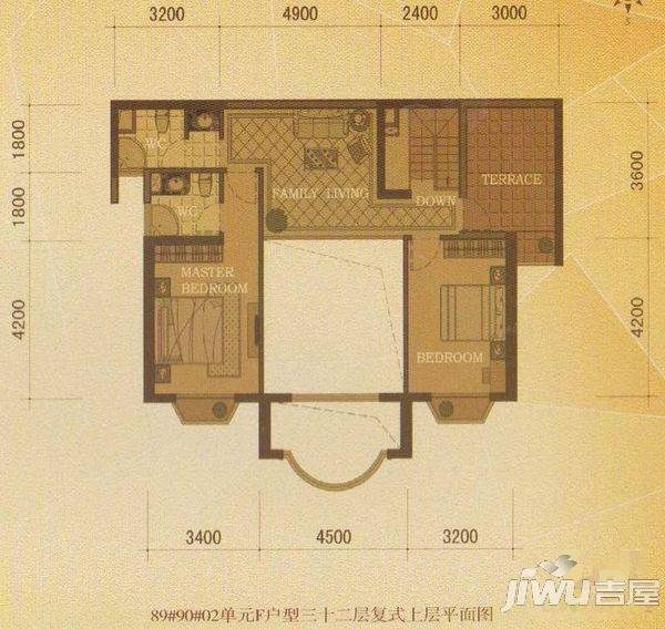 东方名城温莎堡3室2厅2卫户型图