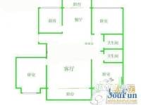 时代名城3室2厅2卫户型图