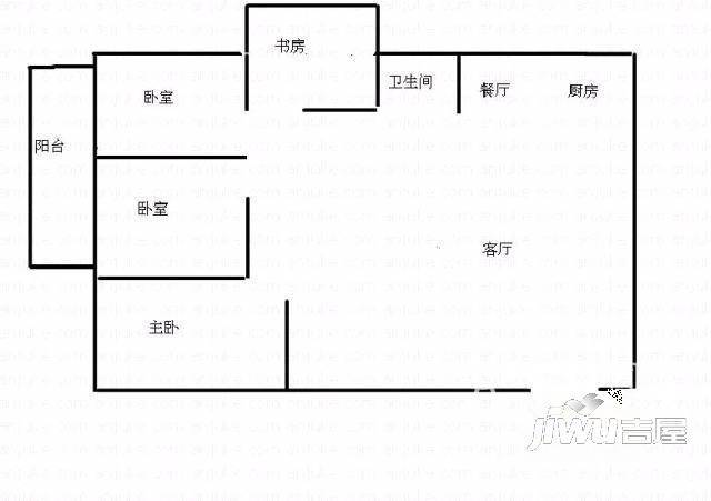 锦江花园二区4室2厅2卫178㎡户型图
