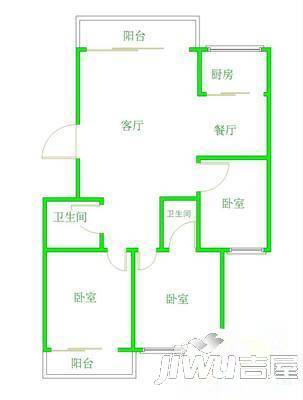 新嘉小区1室1厅1卫45㎡户型图