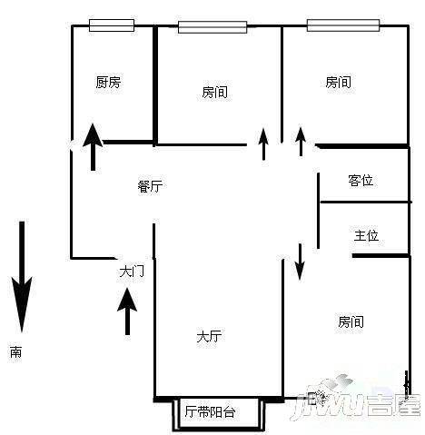 半山千叶2室2厅2卫户型图