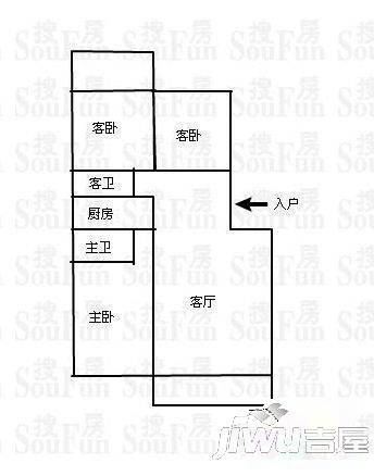 中天金海岸三期金爵苑5室3厅3卫400㎡户型图