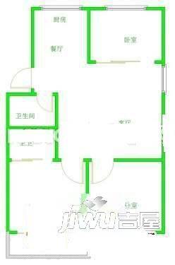 复园小区1室1厅1卫30㎡户型图