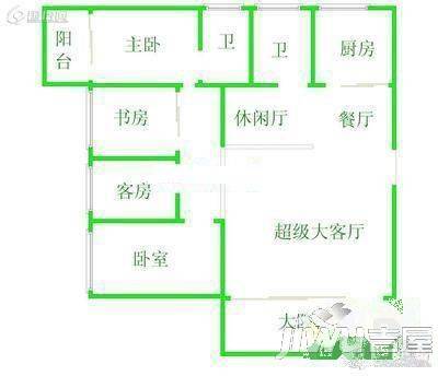 对湖小区2室1厅1卫71㎡户型图