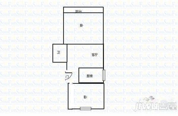 池前新村2室2厅1卫66㎡户型图