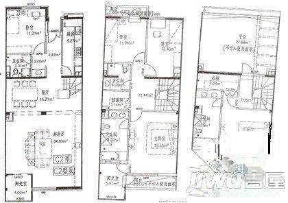 桂湖别院4室2厅3卫221㎡户型图