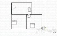 三木花园C区2室1厅1卫61㎡户型图