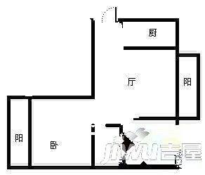 金山桔园三期3室2厅1卫85㎡户型图