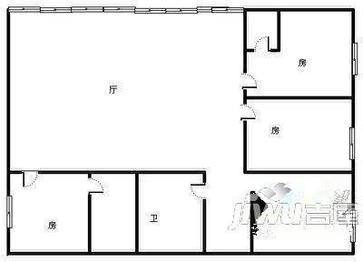 十八里香溪3室2厅2卫126㎡户型图