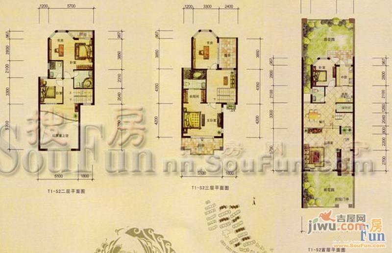 枫林蓝岸5室2厅4卫235.9㎡户型图