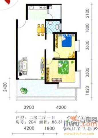 恒大新城3室3厅2卫140.9㎡户型图