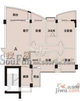 荣和山水美地3室2厅2卫户型图