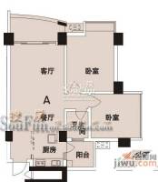 荣和山水美地2室2厅1卫户型图