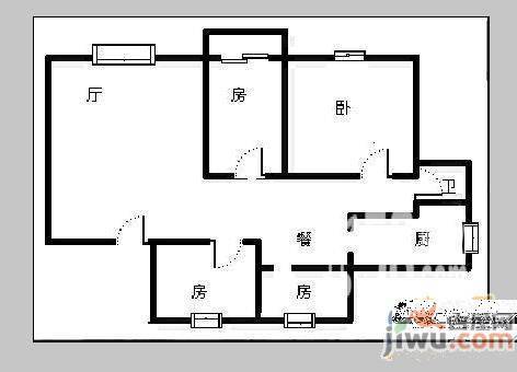 五一小区3室2厅2卫户型图