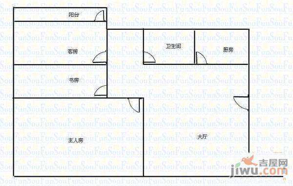 五一小区3室2厅2卫户型图