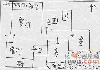 五一小区3室2厅2卫户型图