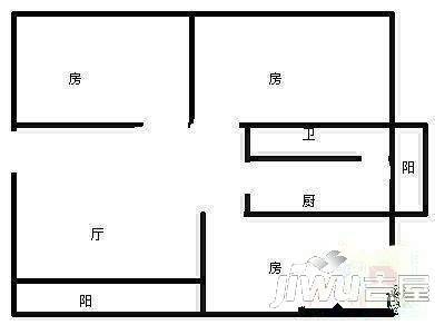 新竹公寓3室2厅2卫户型图