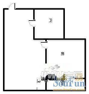 艺海公寓3室2厅1卫户型图