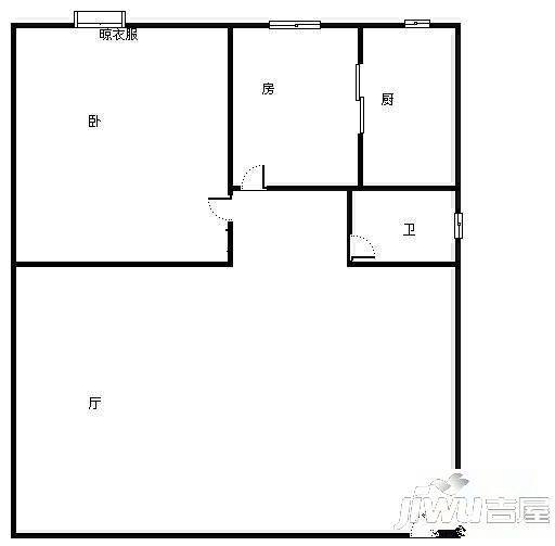 银宇新居3室2厅1卫户型图