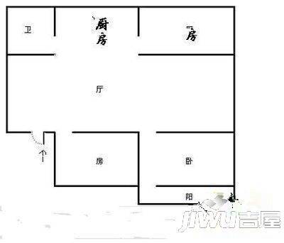 北大公寓3室2厅2卫户型图