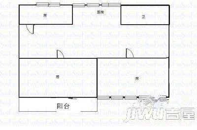 北大公寓3室2厅2卫户型图