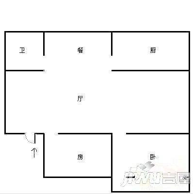 北大公寓3室2厅2卫户型图