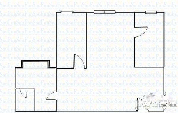 北大公寓3室2厅2卫户型图