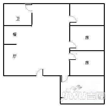 北大公寓3室2厅2卫户型图