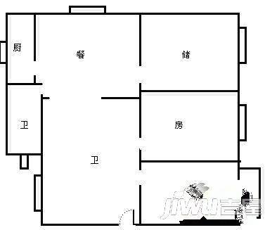 凤凰小区3室2厅2卫户型图