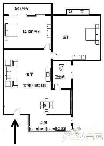 鼎华苑3室2厅2卫户型图