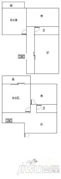 泰安大厦3室2厅2卫户型图