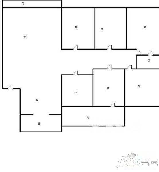 柬埔寨园3室2厅2卫户型图