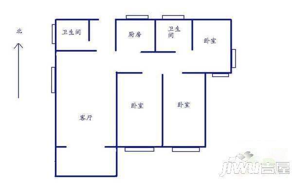 光明苑2室2厅1卫户型图