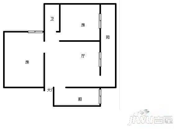 江滨花园3室2厅2卫户型图