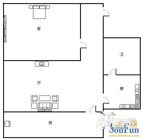 福田家园3室2厅0卫户型图