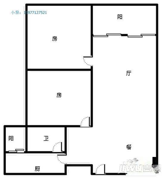 城市碧园3室2厅2卫108㎡户型图