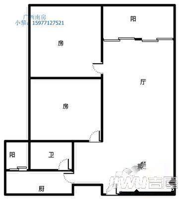 城市碧园3室2厅2卫108㎡户型图