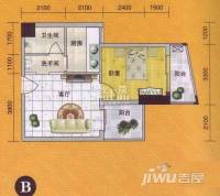 浩天南湖菁钻公寓1室1厅1卫64.5㎡户型图