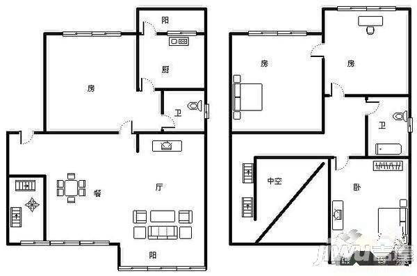 金花茶小区4室2厅1卫户型图