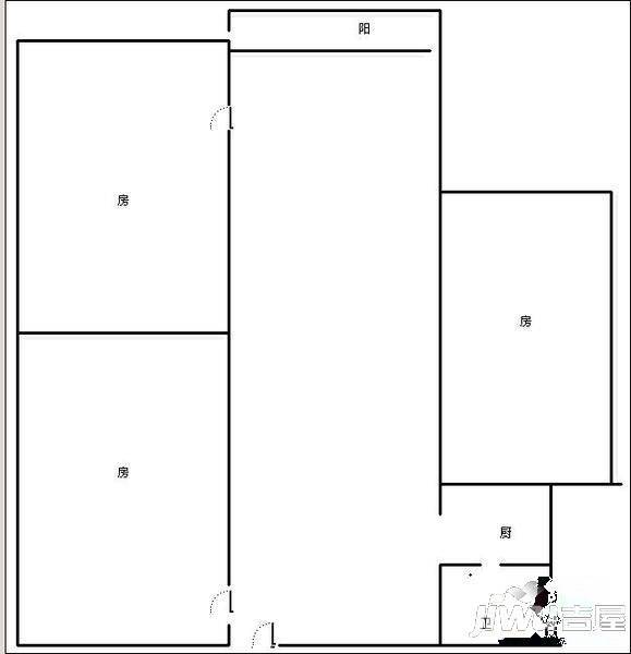 星光大道商品房3室2厅1卫户型图