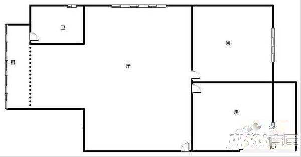 测绘局宿舍2室2厅1卫户型图