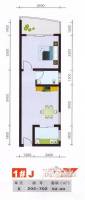 鑫金现代城1室1厅1卫52.4㎡户型图