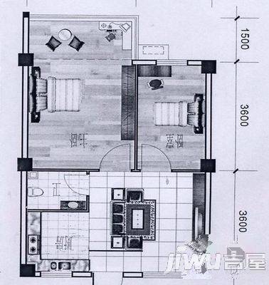 未来小区3室2厅1卫100㎡户型图