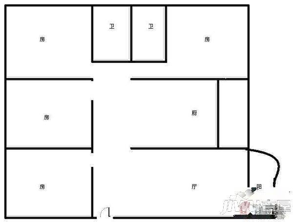 山水方园2室2厅0卫103.1㎡户型图