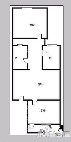 广西一建五一路生活区3室2厅1卫户型图