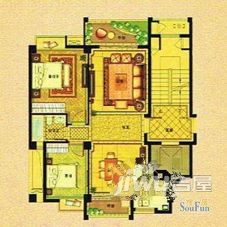 津头街粮食局宿舍3室2厅2卫户型图