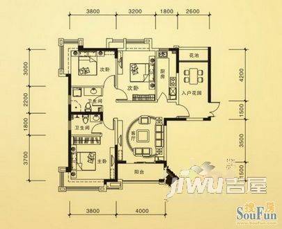 和美家园3室2厅1卫户型图